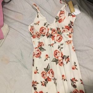 A flower tight dress.